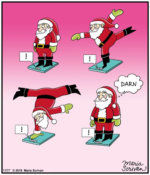 Santa Claus on the scales