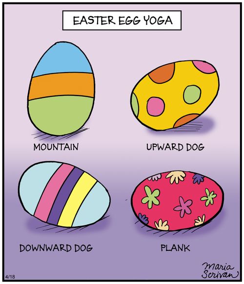 Easter egg yoga