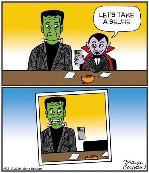 "Let's take a selfie."