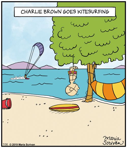 Charlie Brown goes Kitesurfing