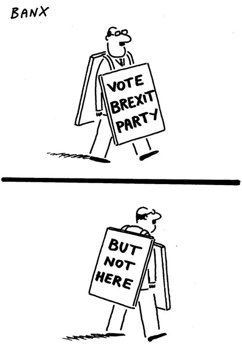 Vote Brexit Party. But not here