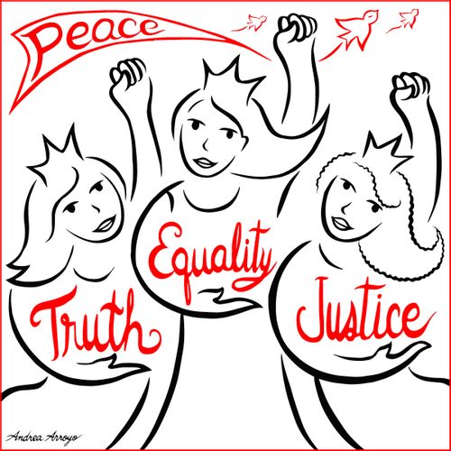 Peace, Truth, Equality, Justice.