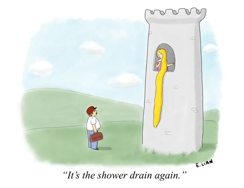 "It's the shower drain again."