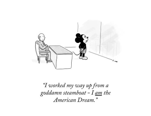 "I worked my way up from a goddamn steamboat - I am the American Dream."