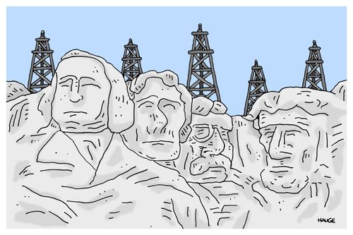 Oil Tower at Mount Rushmore