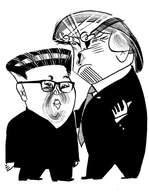Kim Jong-un and Donald Trump