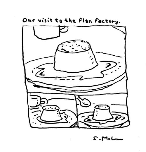 Our visit to the flan factory.