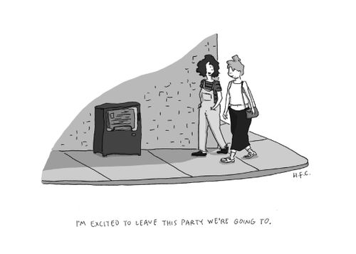 "I'm excited to leave this party we're going to."