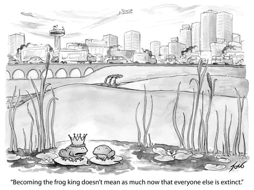 "Becoming the frog king doesn't mean as much now that everyone else is extinct."