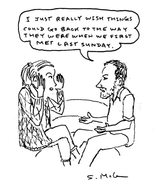 "I just really wish things could go back to the way they were when we met last Sunday."