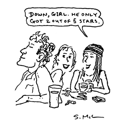 "Down, girl. He only got 2 out of 5 stars."