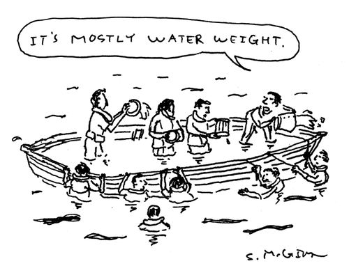 "It's mostly water weight."