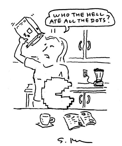 "Who ate all the dots?"