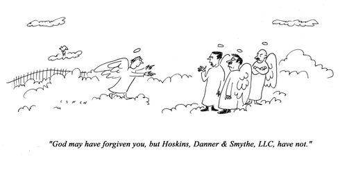 "God may have forgiven you, but Hoskins, Danner & Smythe, LLC, have not."