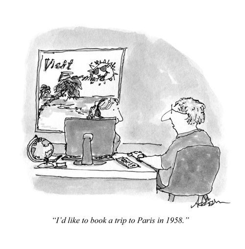 "I'd like to book a trip to Paris in 1958."