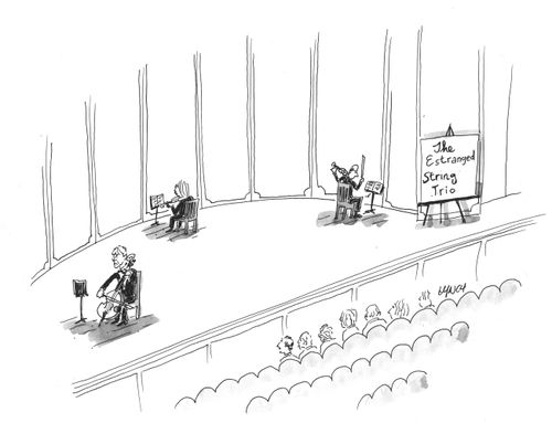 "The estranged string trio."