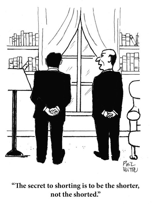 "The secret to shorting is to be the shorter, not the shorted."