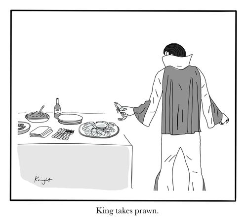 King Takes Prawn