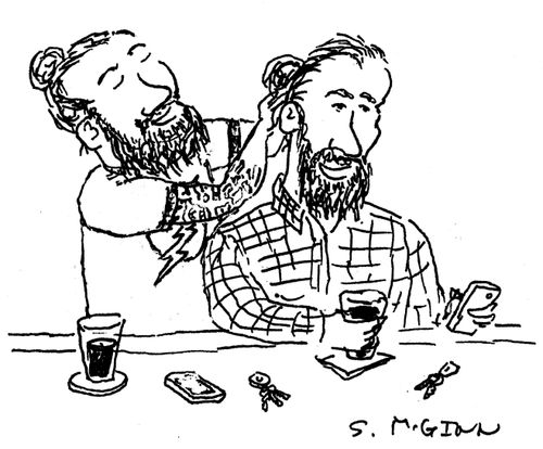 Man bun tending 