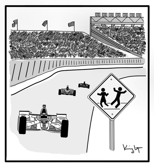 Racing road signs