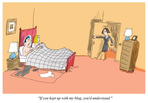 "If you kept up with my blog, you'd understand."