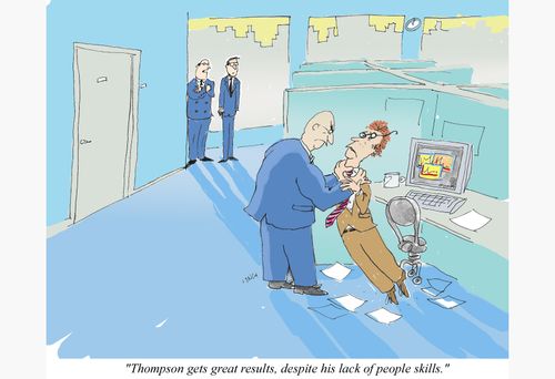 "Thompson gets great results, despite his lack of people skills."