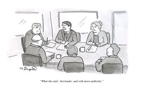 "What she said - but louder, and with more authority."