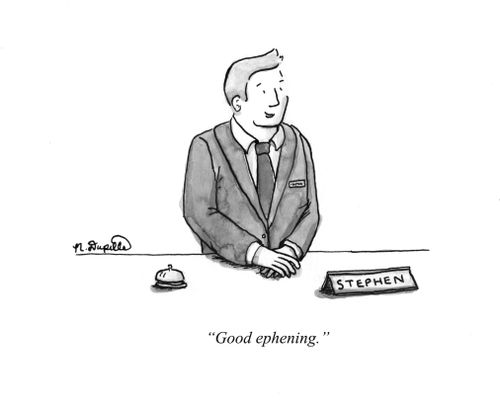 "Good ephening."