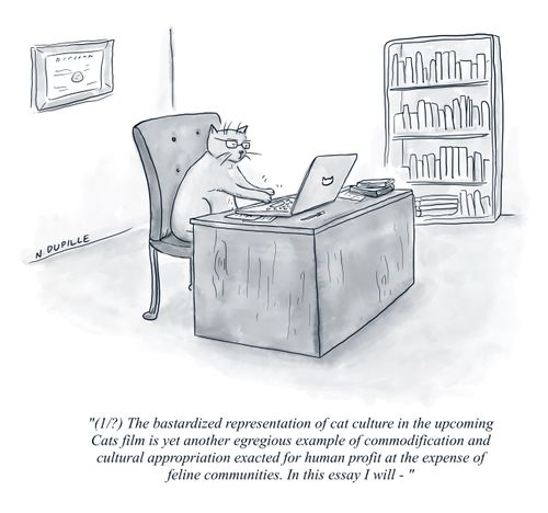 "The bastardized representation of cat culture in the upcoming Cats film is yet another egregious example of commodification and cultural appropriation exacted for human profit at the expense of feline communities."