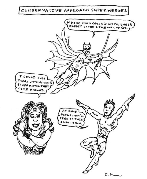 Conservative approach superheroes 