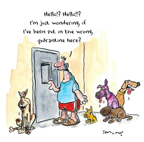 "Hello!? Hello!!? I'm just wondering if I've I've been put in the wrong quarantine here?"