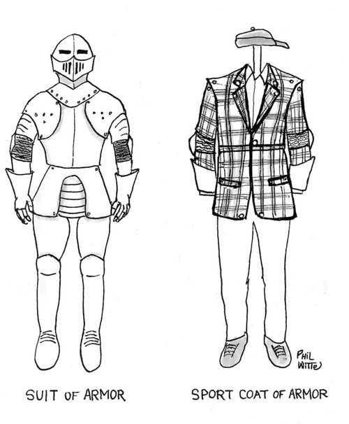 Suit of armor. Sport coat of armor