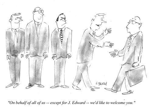 "On behalf of all of us – apart for J. Edward – we'd like to welcome you."