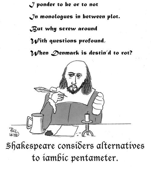 Shakespeare considers alternatives to iambic pentameter