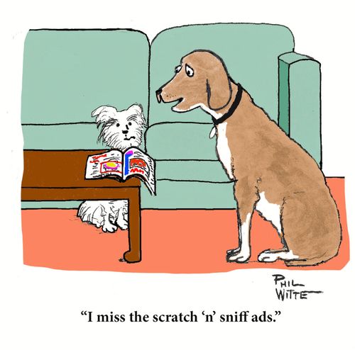"I miss the scratch 'n' sniff ads."