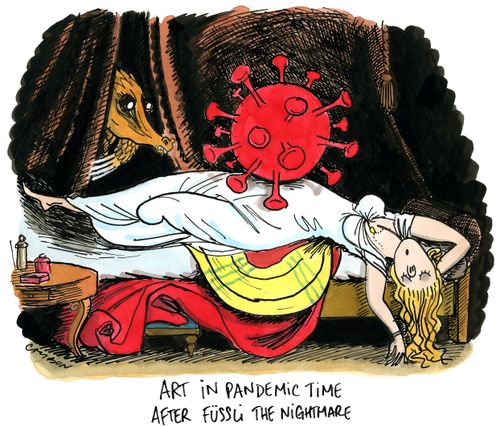 Art in pandemic time: After Füssli 'The Nightmare'