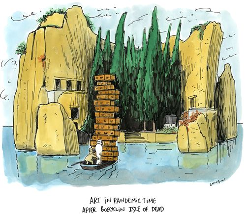 Art in pandemic time: After Boecklin 'Isle of Dead'