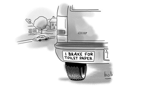 I break for toilet paper