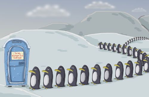 The Only Washroom on the South Pole