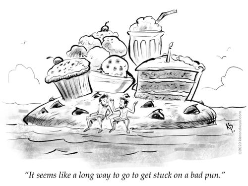 "It seems like a long way to go to get stuck on a bad pun."