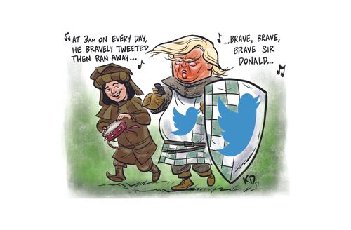 "...Brave, brave, brave Sir Donald..."
