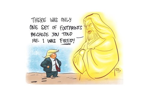 "There was only one set of footprints because you told me I was fired."