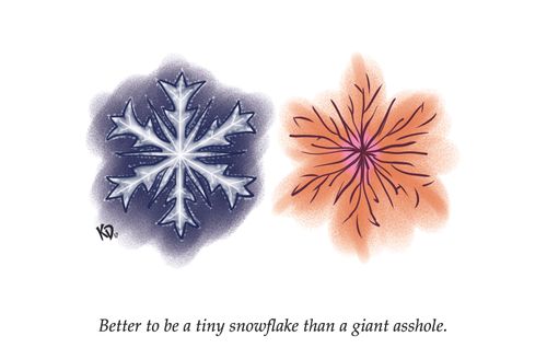 Better to be a tiny snowflake than a giant a**hole