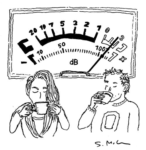 Deafening slurping.
