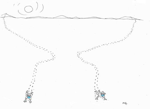 Social distancing in the desert