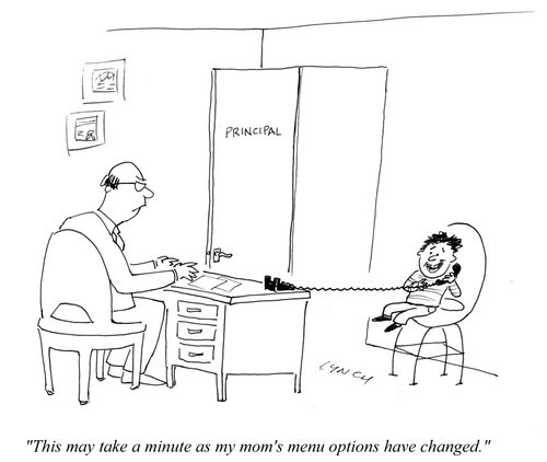 "This may take a minute as my mom's menu options have changed."