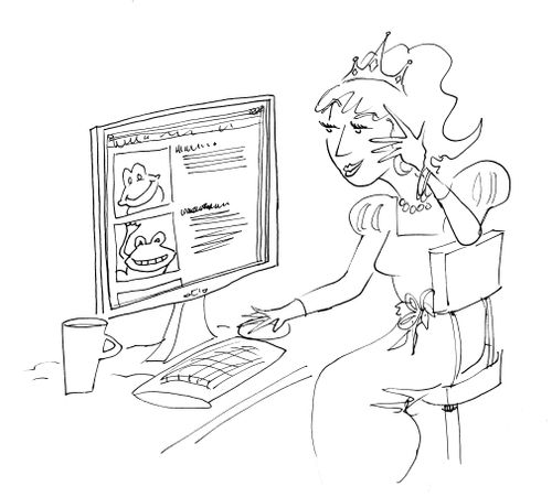 A princess looking for frogs