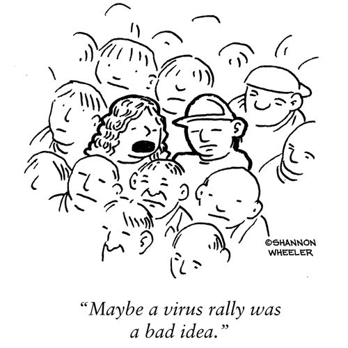 "Maybe a virus rally was a bad idea."