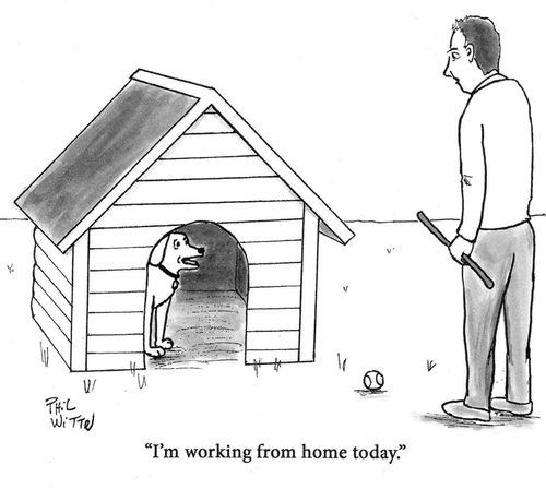 "I'm working from home today."