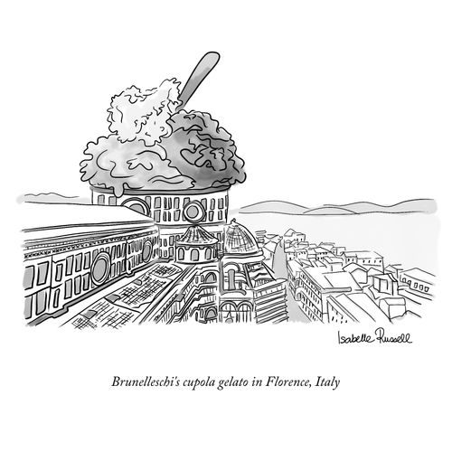 Brunelleschi's cupola gelato in Florence, Italy.